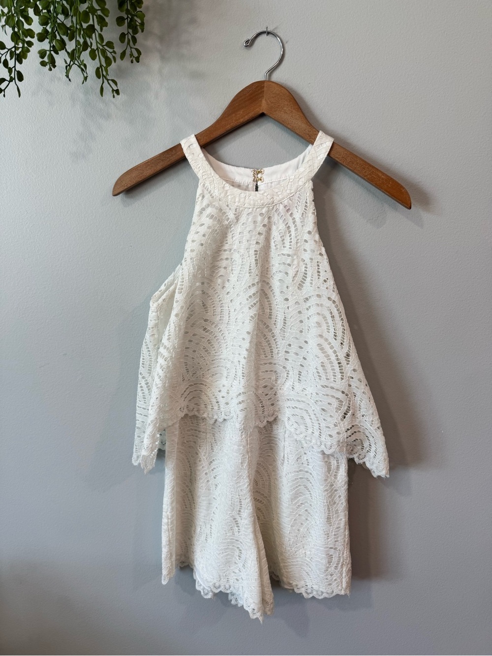 Lilly Pulitzer White Lace Halter Romper